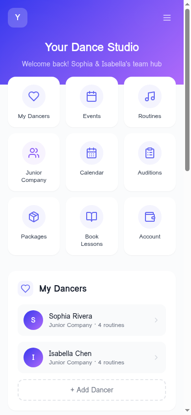 Parent portal — everything in one place